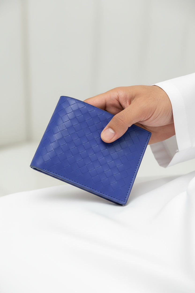 Blue Wallet by Elite with Elegant Textured Finish