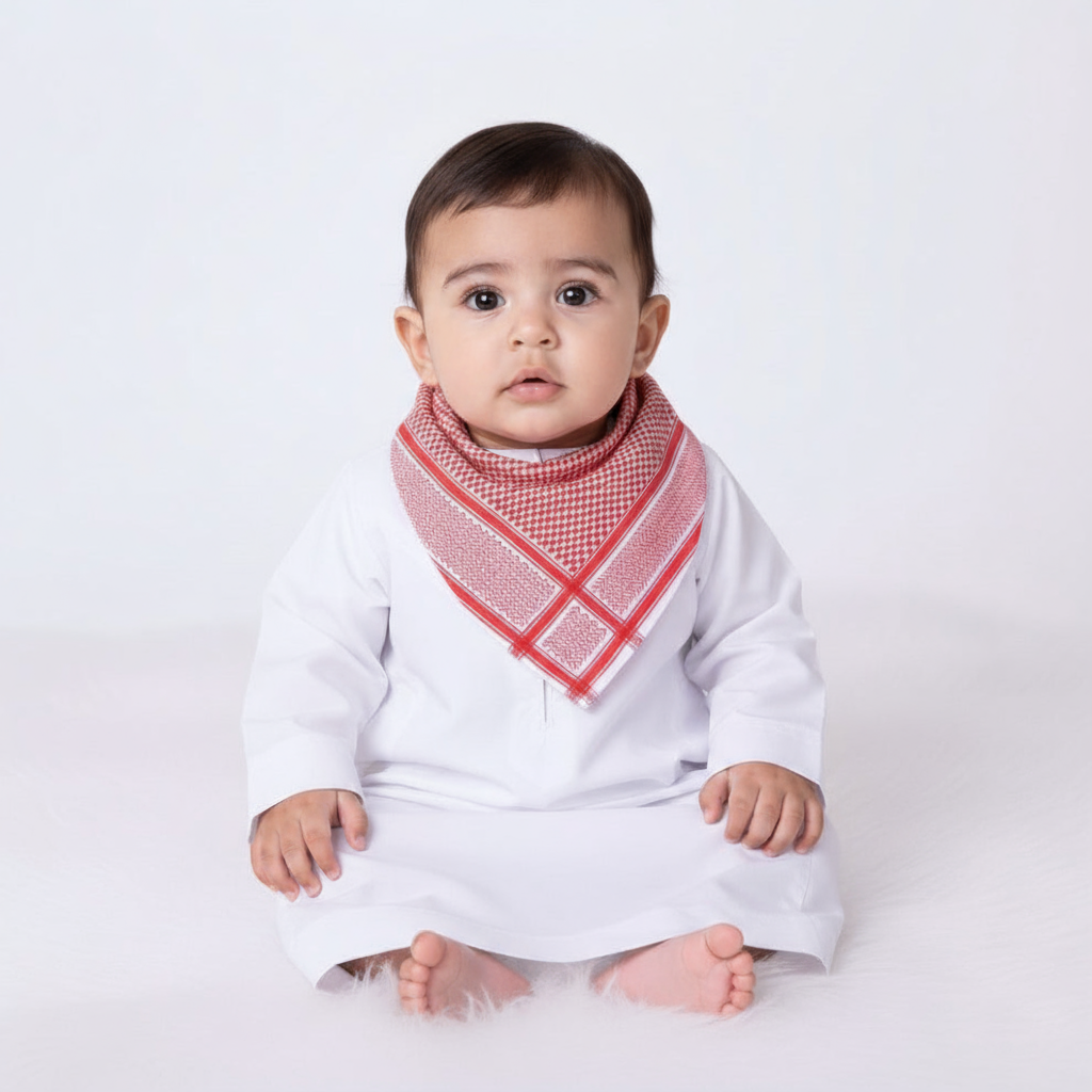 شماغ أحمر للأولاد من الجزيرة