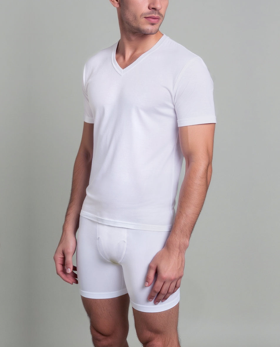 Men’s 6 Pcs V-Neck Innerwear Set by Al Jazeera with Soft Cotton Comfort