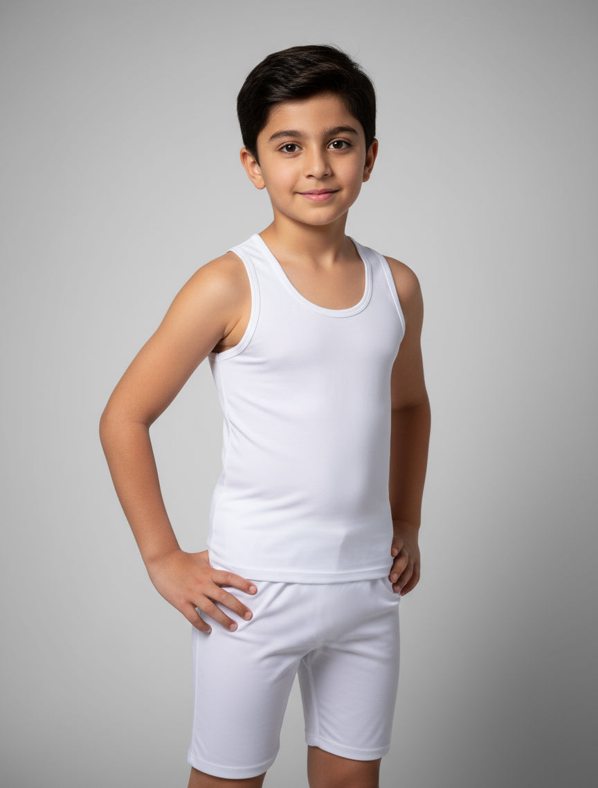 Boys’ A-Shirt by Elite with Soft Cotton Undershirt Fit