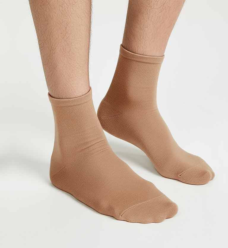 Beige Socks by Al Jazeera with Non-Elastic Diabetic-Friendly Fit