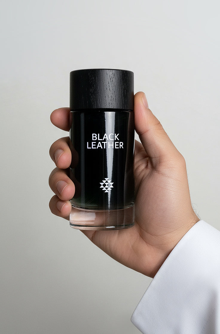 Men’s Black Leather Perfume by Al Jazeera Luxury Fragrance