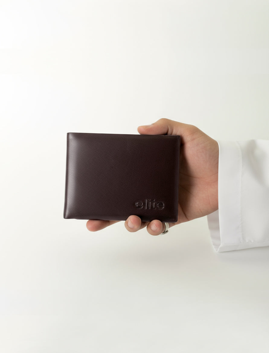 Dark Brown Wallet by Elite with Minimalist Sleek Finish