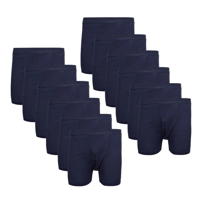 Men’s 12 Pcs Navy Blue Shorts Set with Value Pack for Everyday Use