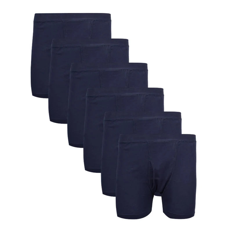 Men’s 6 Pcs Navy Blue Shorts Set with Modern Casual Fit