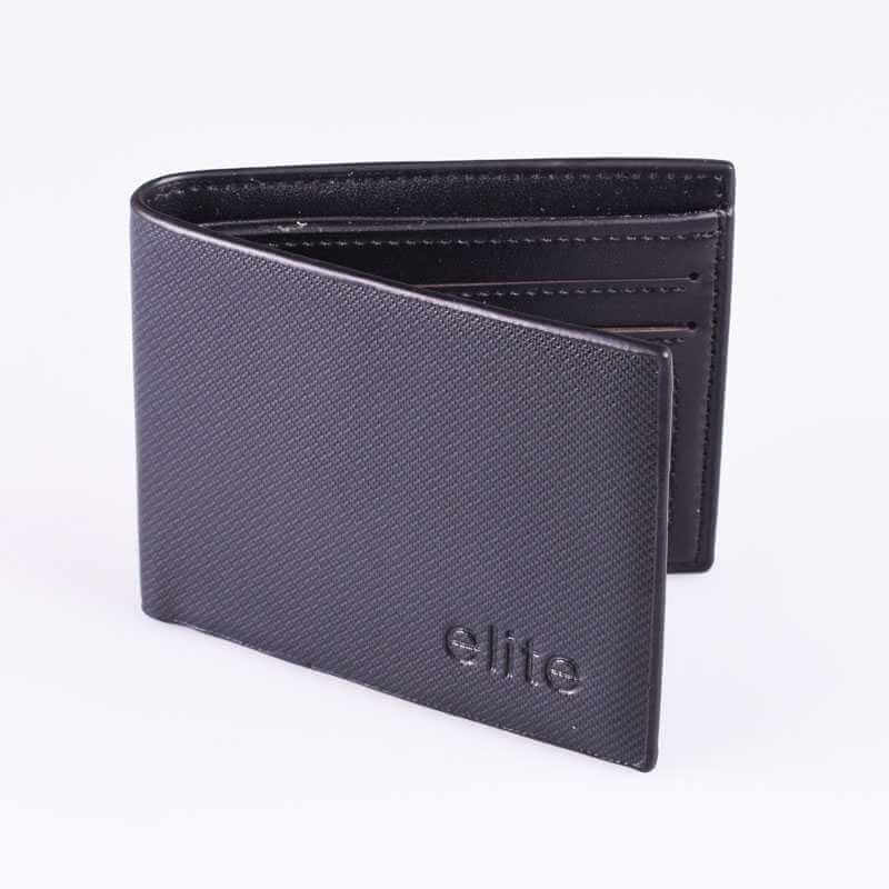 Black Wallet by Elite with Smooth Texture with Sleek Timeless Design