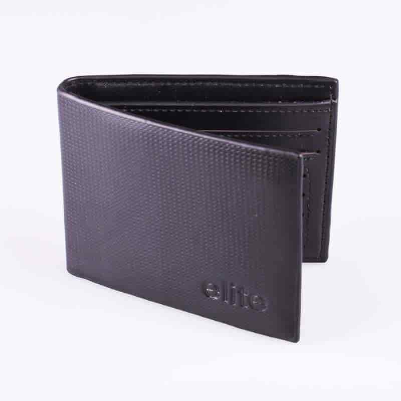 Black Wallet by Elite with Sleek Texture with Polished Contemporary Look