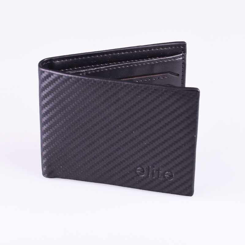 Black Wallet by Elite with Soft Texture with Refined Gentle Finish