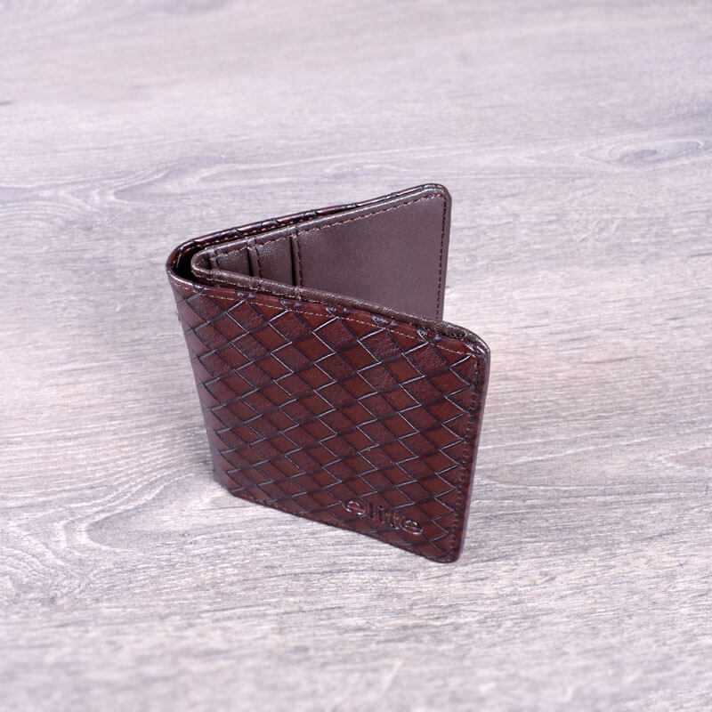Brown Wallet by Elite with Polished Classic Leather Look