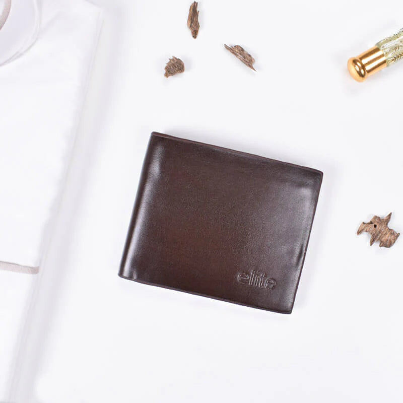 Dark Brown Wallet by Elite with Rich Polished Finish