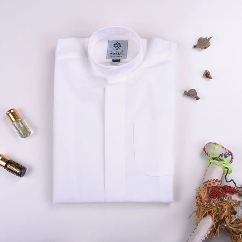 Boys’ White Sugar Dishdasha by Al Jazeera with Elegant Everyday Wear
