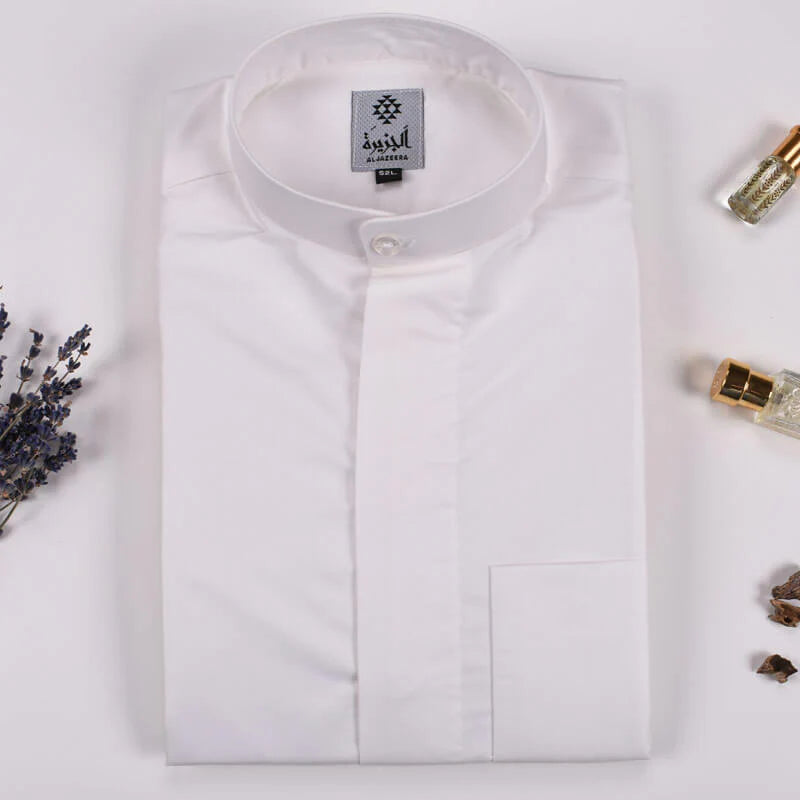 Men’s Sugar White Summer Dishdasha by Al Jazeera