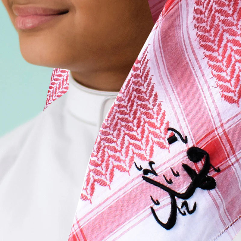 Boys’ Red Malaki Shemagh by Al Jazeera with Luxurious Traditional Style