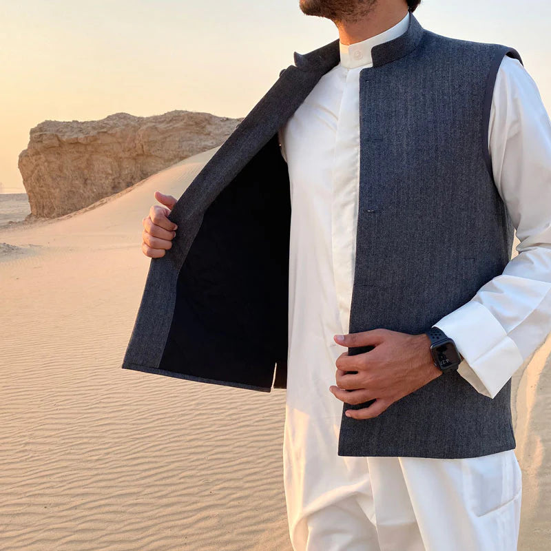 سديري رجالي شتوي كلاسيك من الجزيرة بتصميم أنيق