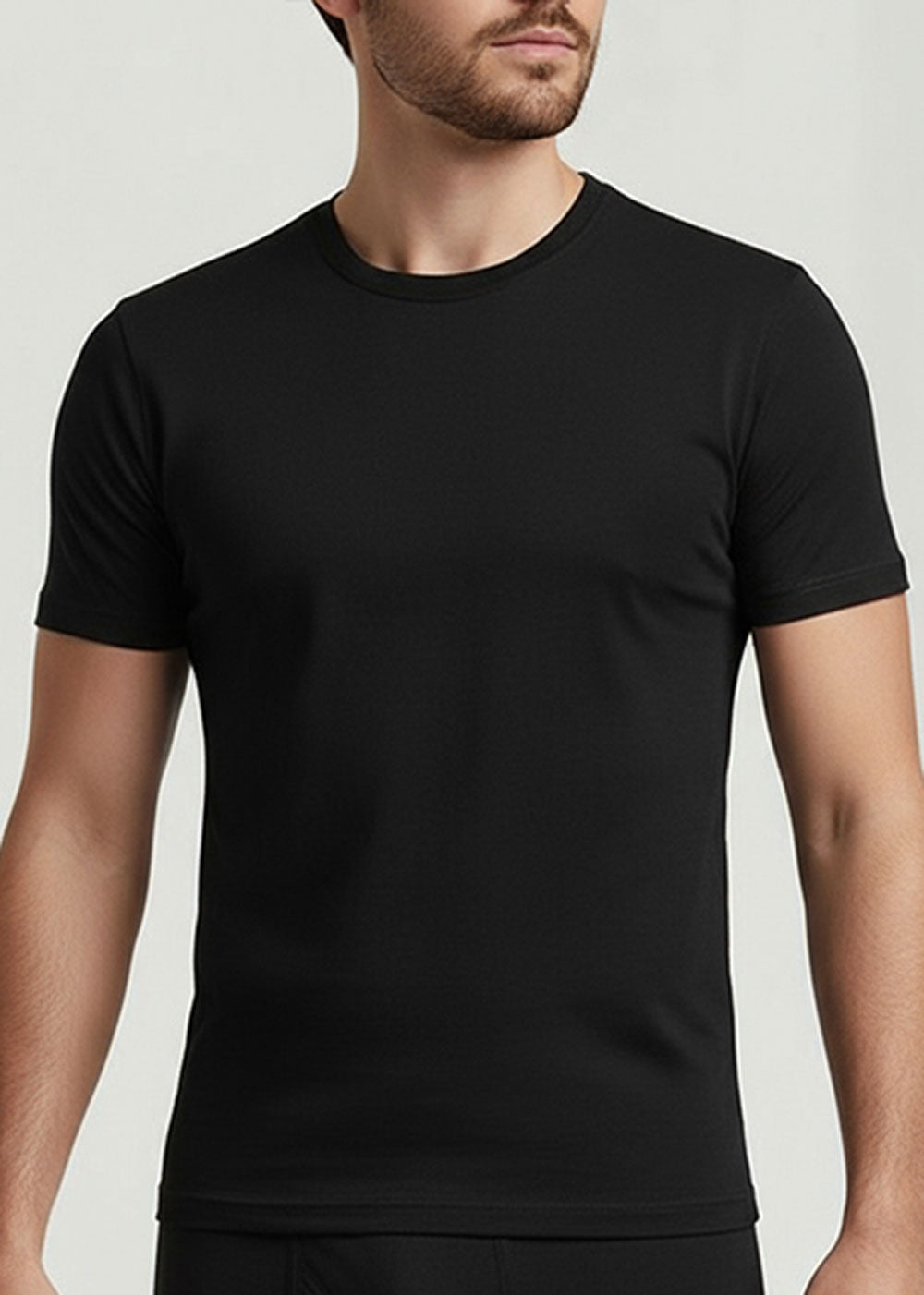 Men’s Black T-Shirt with Classic Modern Fit