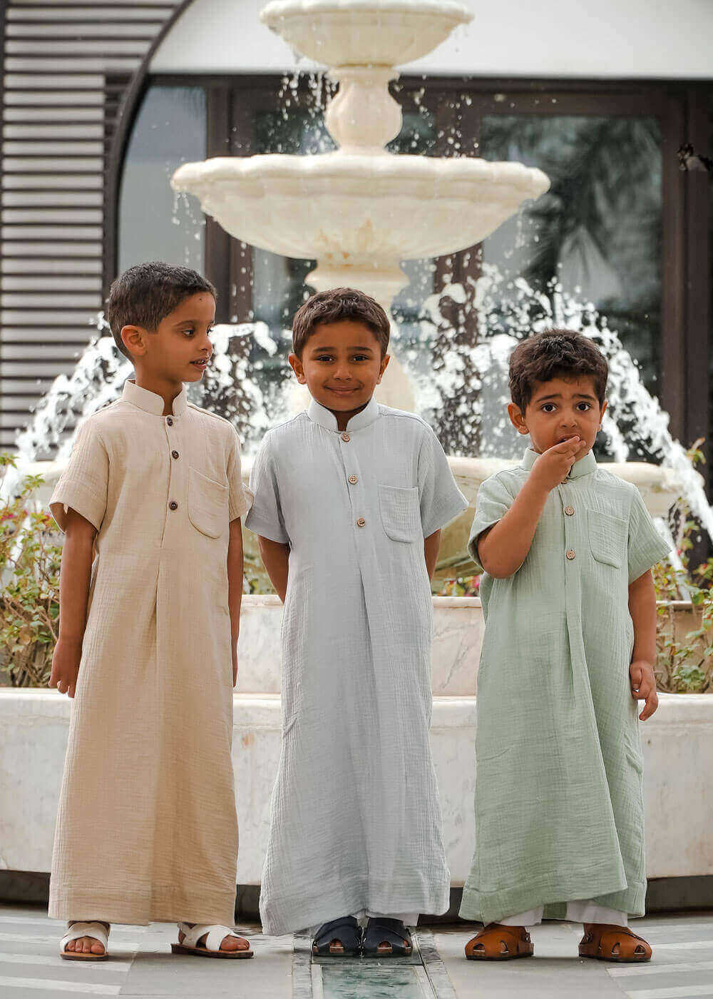 Boys’ Muslin Dishdasha by Al Jazeera with Breathable Lightweight Design