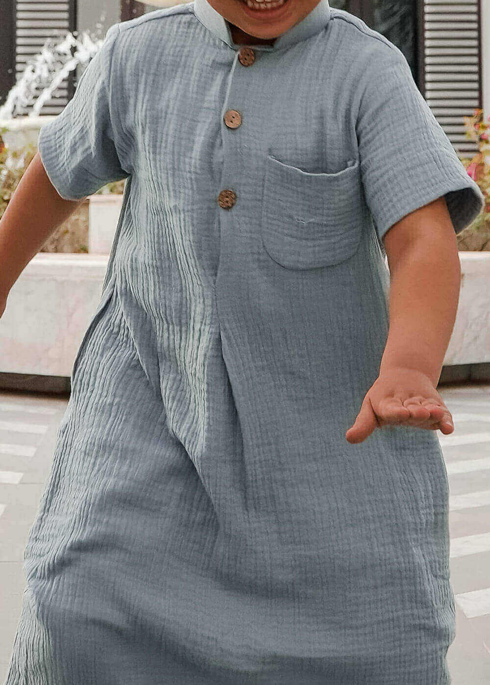 Boys’ Muslin Dishdasha by Al Jazeera with Breathable Lightweight Design