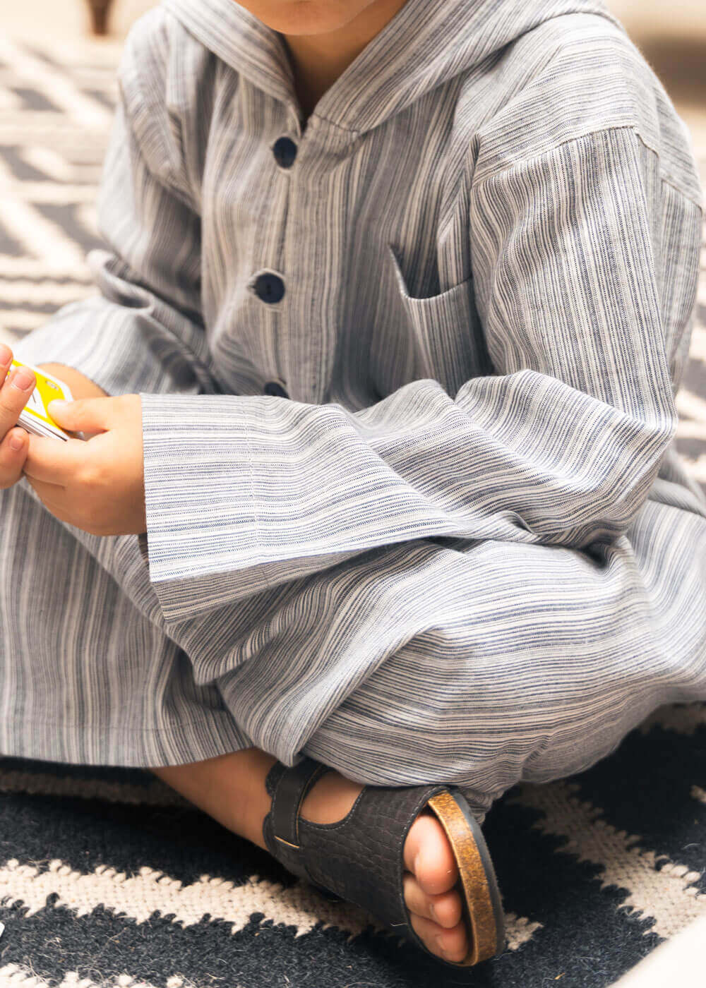 دشداشة مغربية مخططة للأولاد من الجزيرة