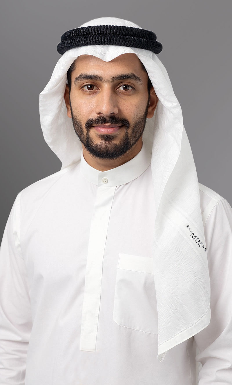 Men’s Super English White Shemagh by Al Jazeera with Premium Weave