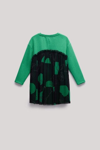 فستان أسود وأخضر للبنات من تيا