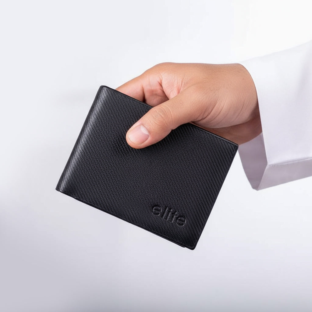 Black Wallet by Elite with Smooth Texture with Sleek Timeless Design