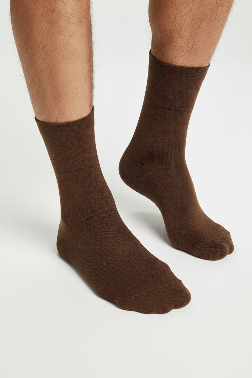 Men’s Brown Socks by Al Jazeera Fit for Sensitive Feet