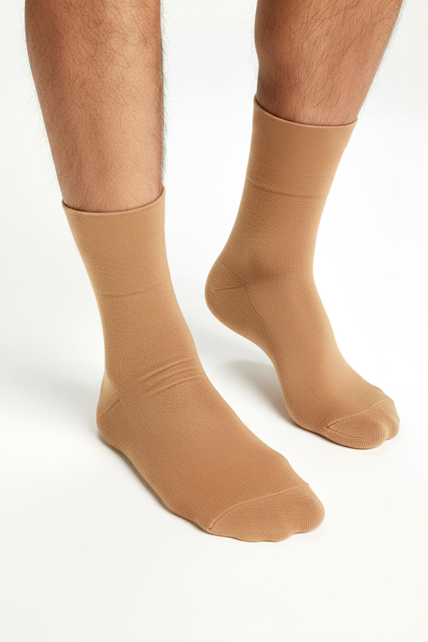 Men’s Camel Socks by Al Jazeera with Comfort-Fit Non-Elastic Style