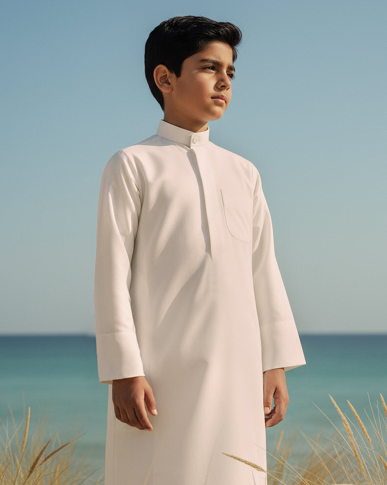 Kids’ Beige Ramadan Dishdasha by Al Jazeera