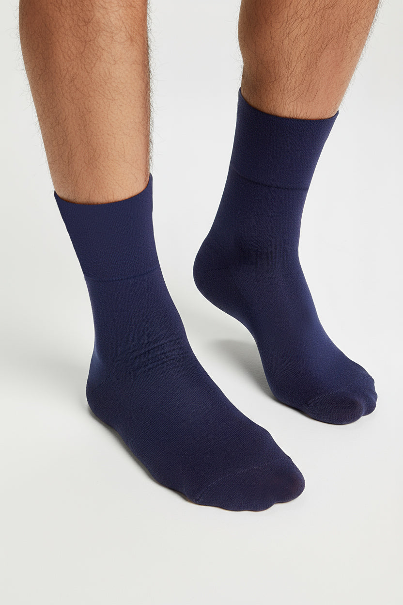 Men’s Navy Blue Socks by Al Jazeera with Diabetic-Friendly Comfort Fit