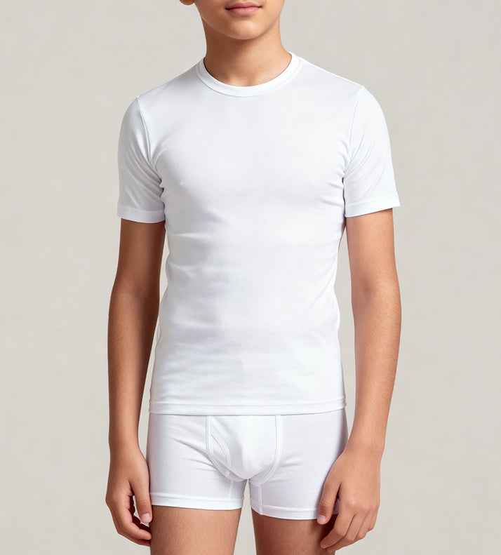 Boys’ R-Neck T-Shirt by Elite with Comfortable Cotton Feel
