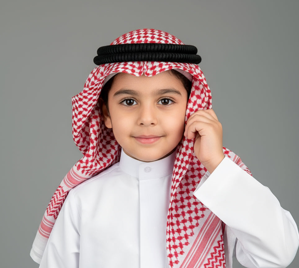 Boys’ Ready-Made Shemagh with Agal by Al Jazeera