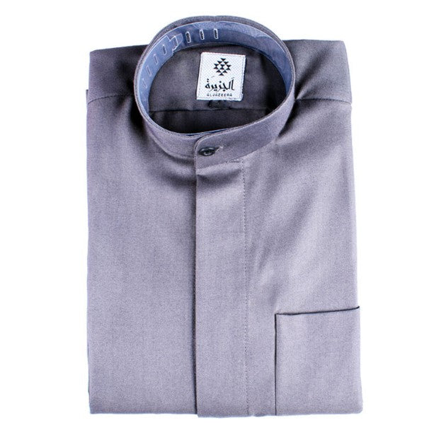 Men’s Dark Gray Winter Dishdasha by Al Jazeera