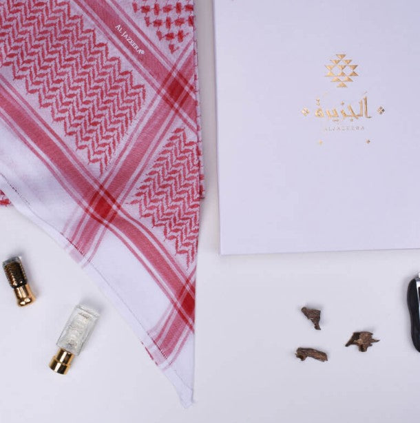 Men’s Red Shemagh by Al Jazeera with Premium Traditional Headwear