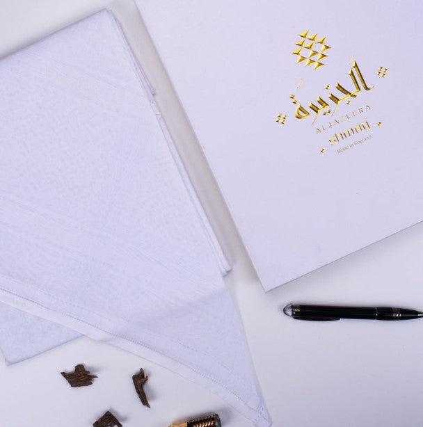 Men’s White Shemagh by Al Jazeera with Classic Clean Look