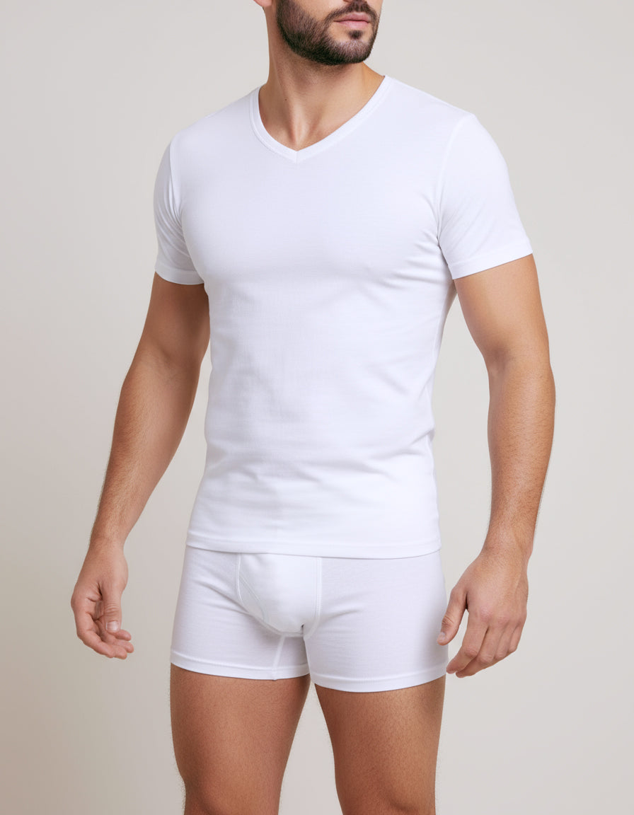 Men’s V-Neck T-Shirt with Soft Cotton Fit