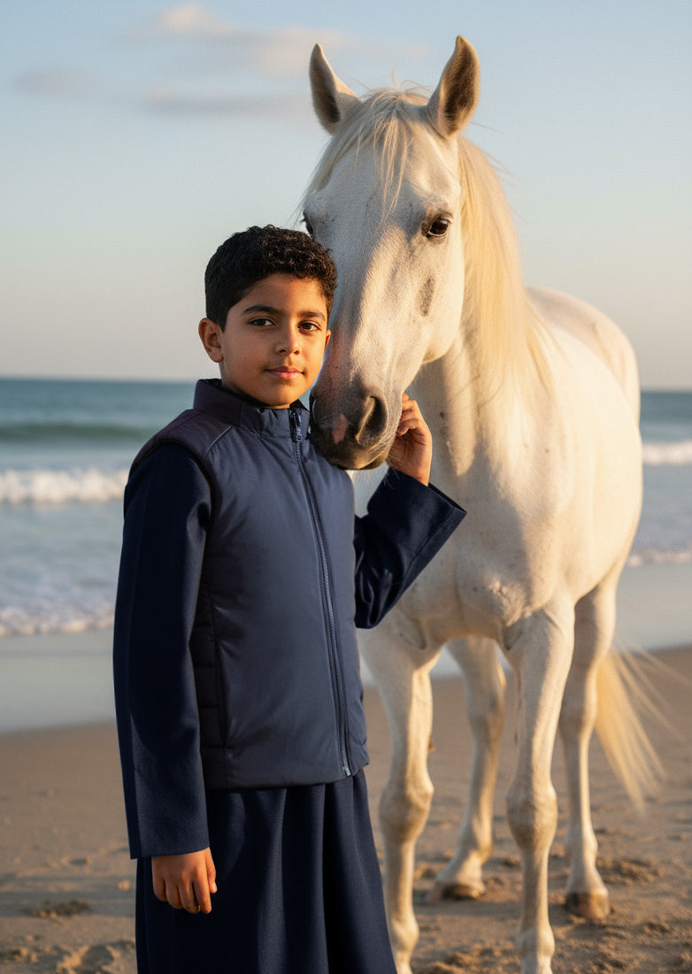 Boys’ Navy Blue Vest Everyday by Al Jazeera