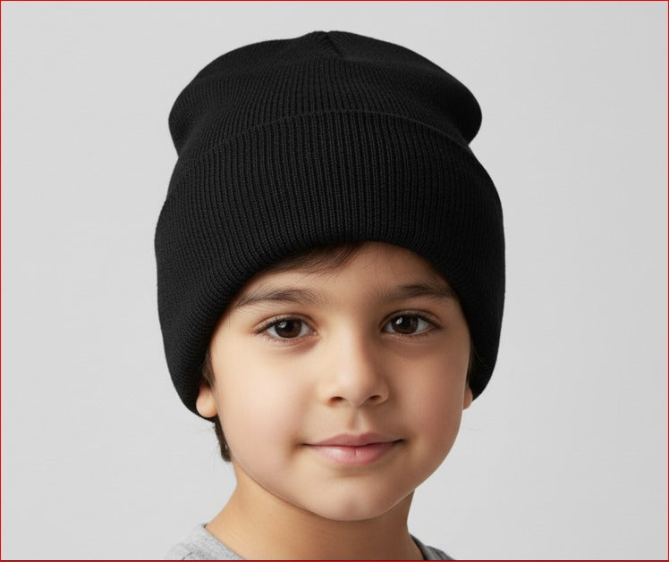 Boys' Black Beanie by Al Jazeera