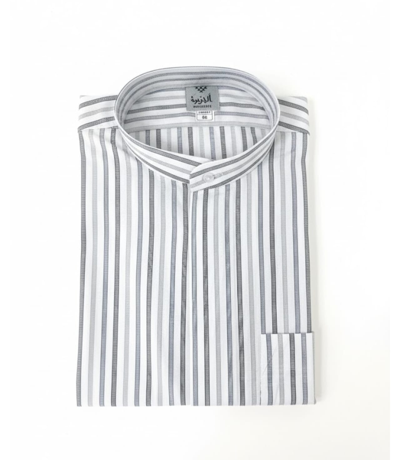 دشداشة نوم شتوية مخططة بأكمام طويلة للرجال من الجزيرة