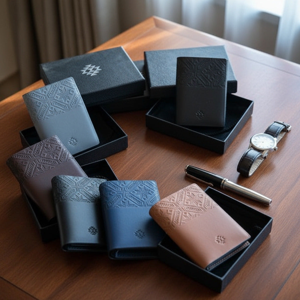 Black Wallet with Lace by Al Jazeera with Distinctive Textured Style