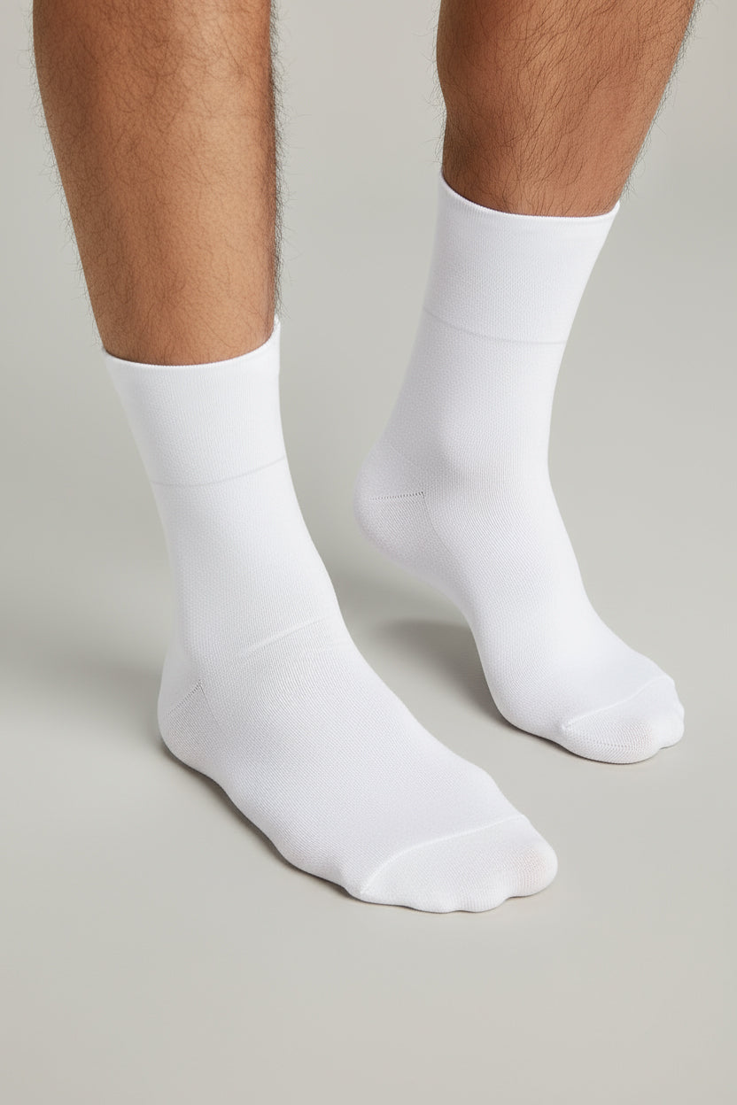 Men’s White Socks by Al Jazeera with Premium Soft Design for Diabetics