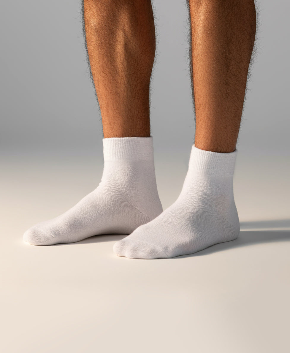 Men’s White Socks by Elite with Premium Cotton Comfort